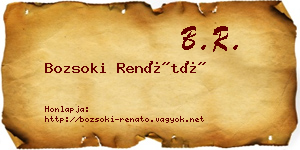 Bozsoki Renátó névjegykártya