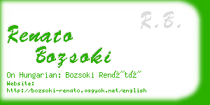 renato bozsoki business card